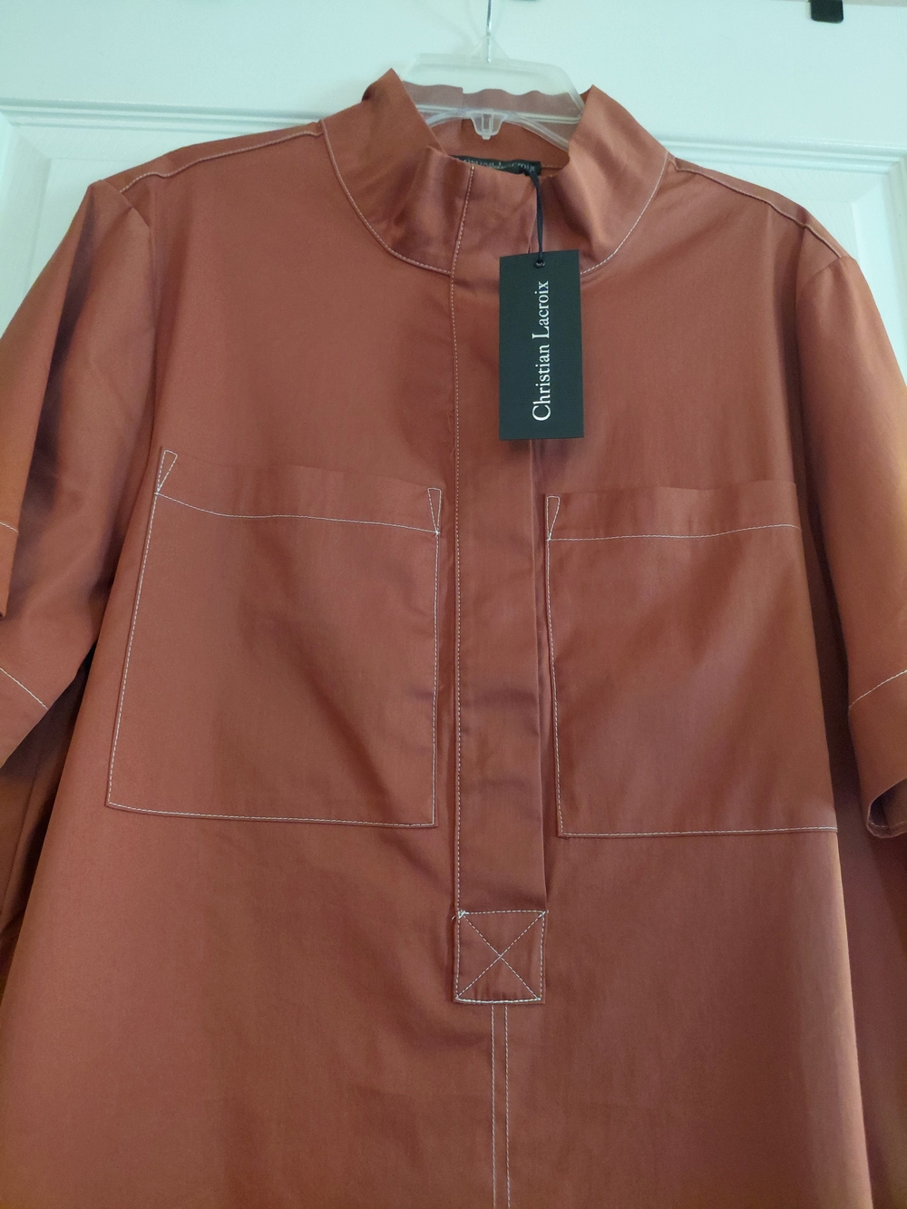 Christian Lacroix Ochre Short Sleeve Tunic Dress - Picture 2 of 8